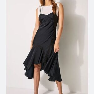 NWT Free People neon lights floral lace midi slip dress